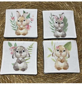 Jeu memory - 8 cartes - thème Lapin